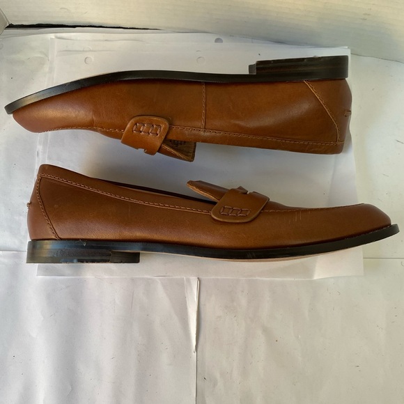 J. Crew Academy Leather Ryan Penny Loafers Tan Brown 10 Academia Preppy Classic - Picture 3 of 11